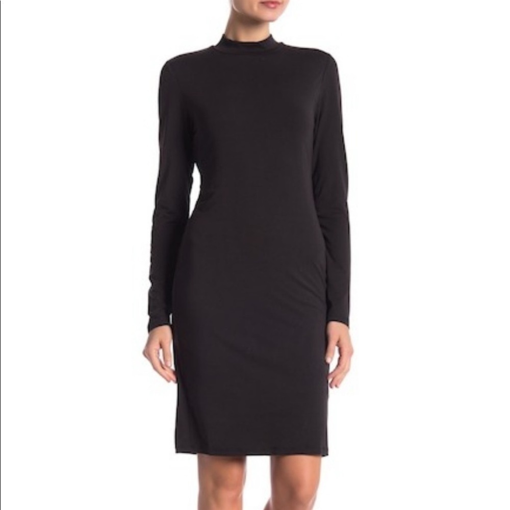 FOR THE REPUBLIC Long Sleeve Mock Neck Midi Dress size medium